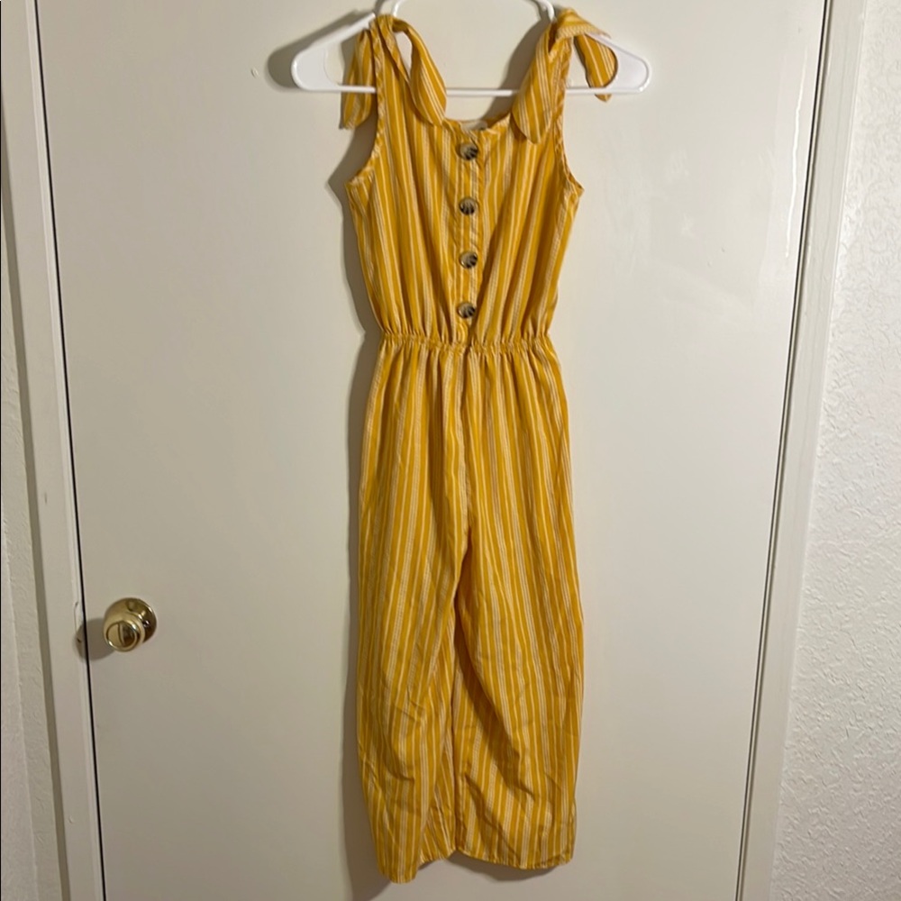 3/$15. Lily Bleu Yellow Striped Sleeveless Jumpsuit